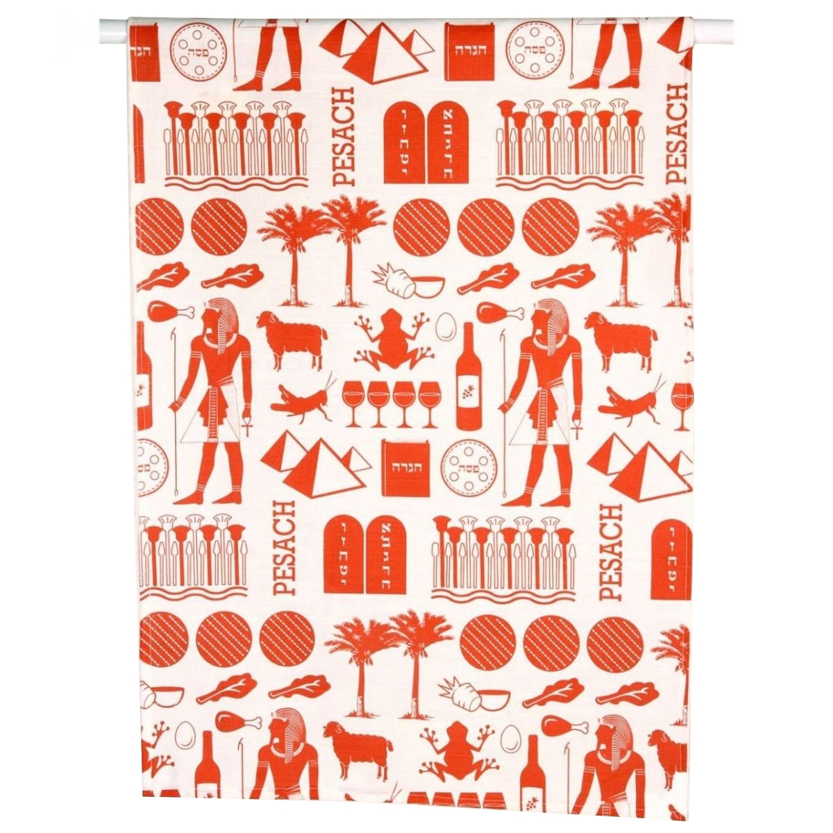 Barbara Shaw Pharoah Print Dish Towel - Brick Red - 1