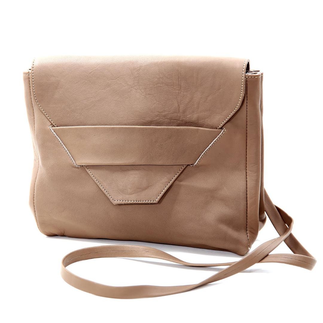 Bilha Bags Lolita Beige Leather Clutch Bag - 1