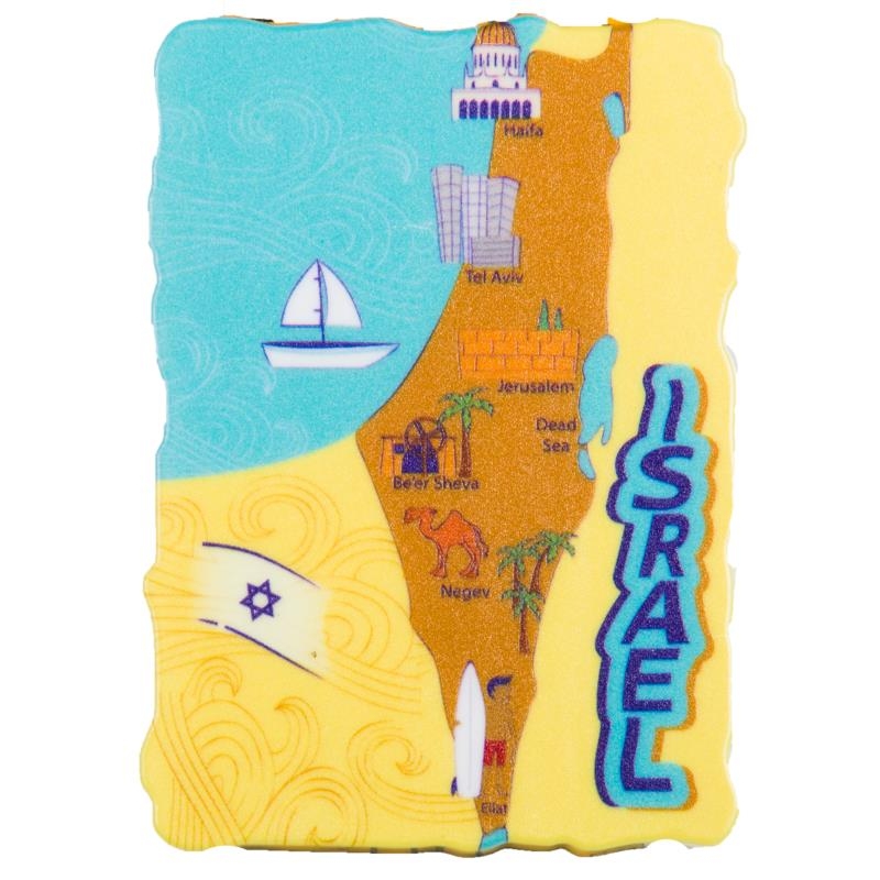 Colorful Israel Map Magnet - 1
