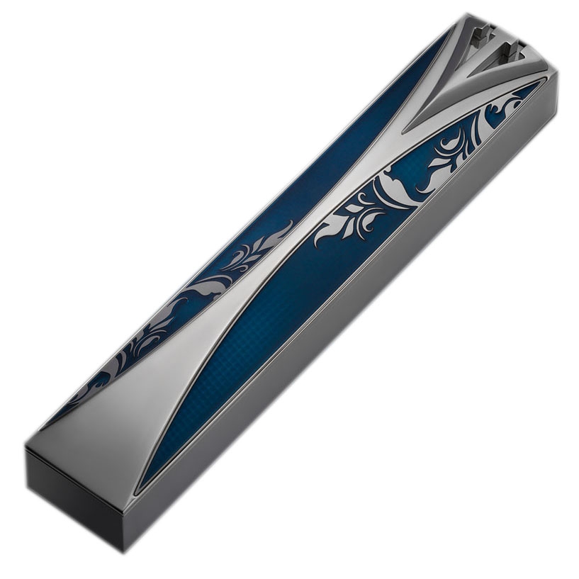 Davidoff Brothers Roots Silver-Plated Mezuzah Case with Shin (Choice of Colors) - 1