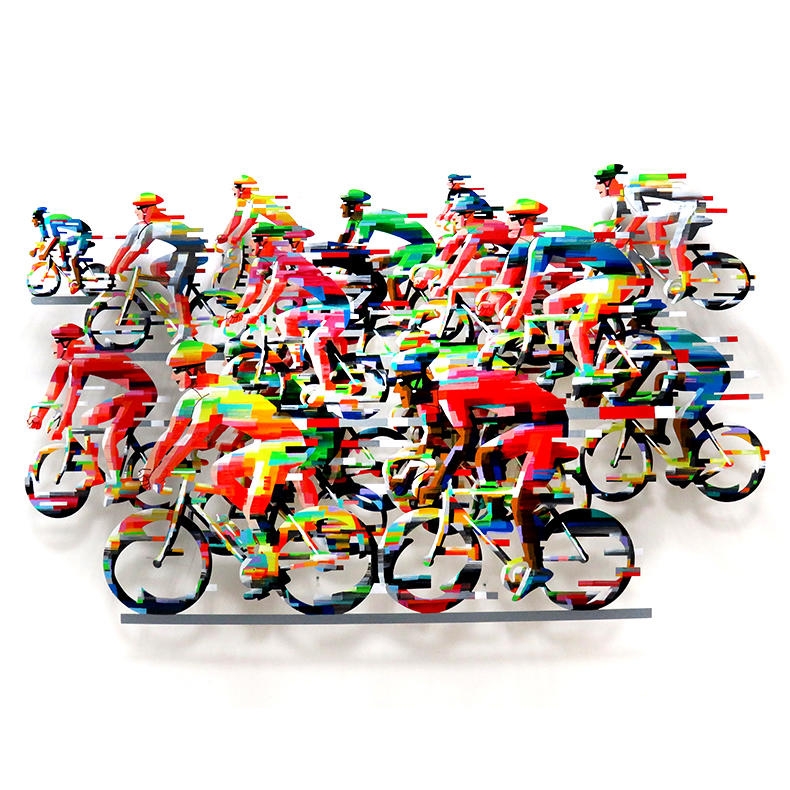 David Gerstein Limited Edition Hand Painted Wall Sculpture - Racing - 1