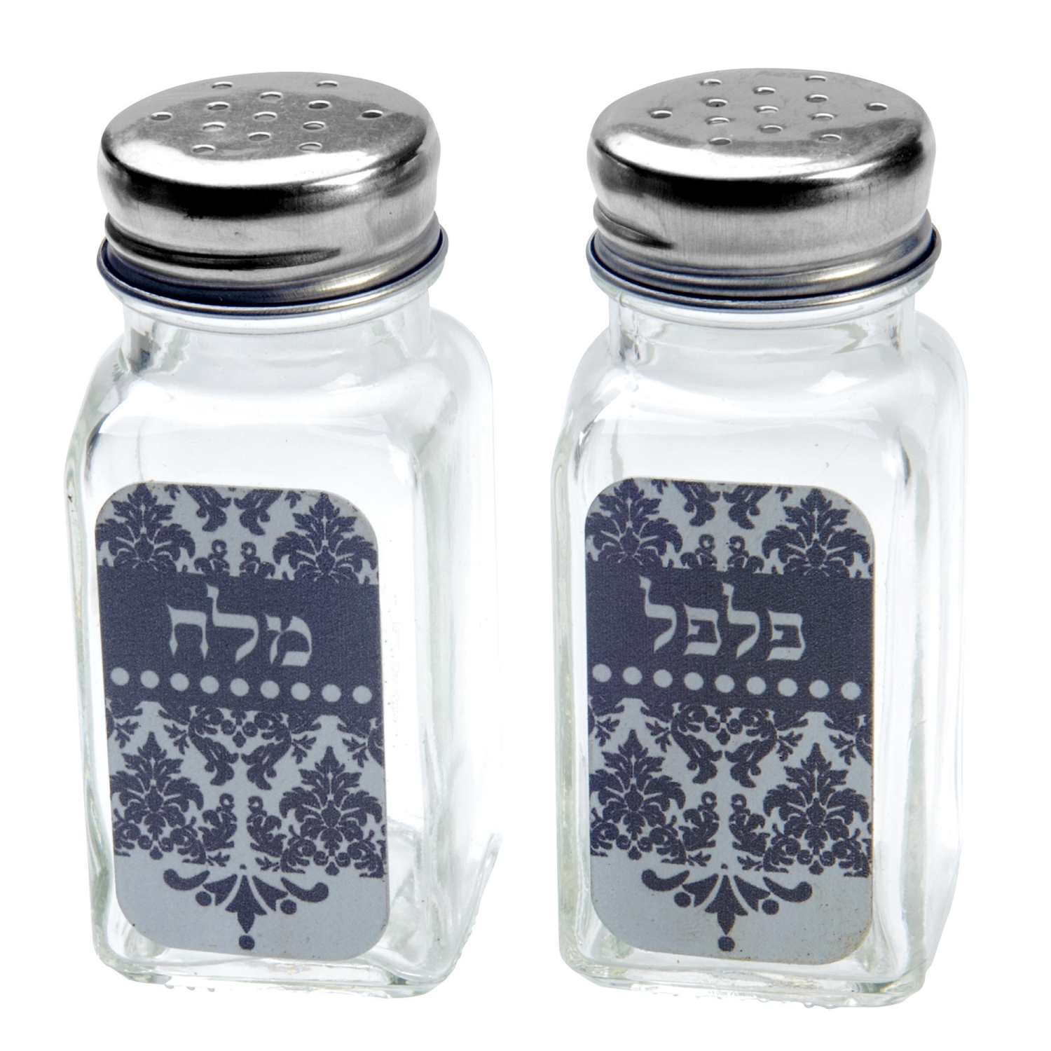 Dorit Judaica Salt and Pepper Set - Baroque Print - 1
