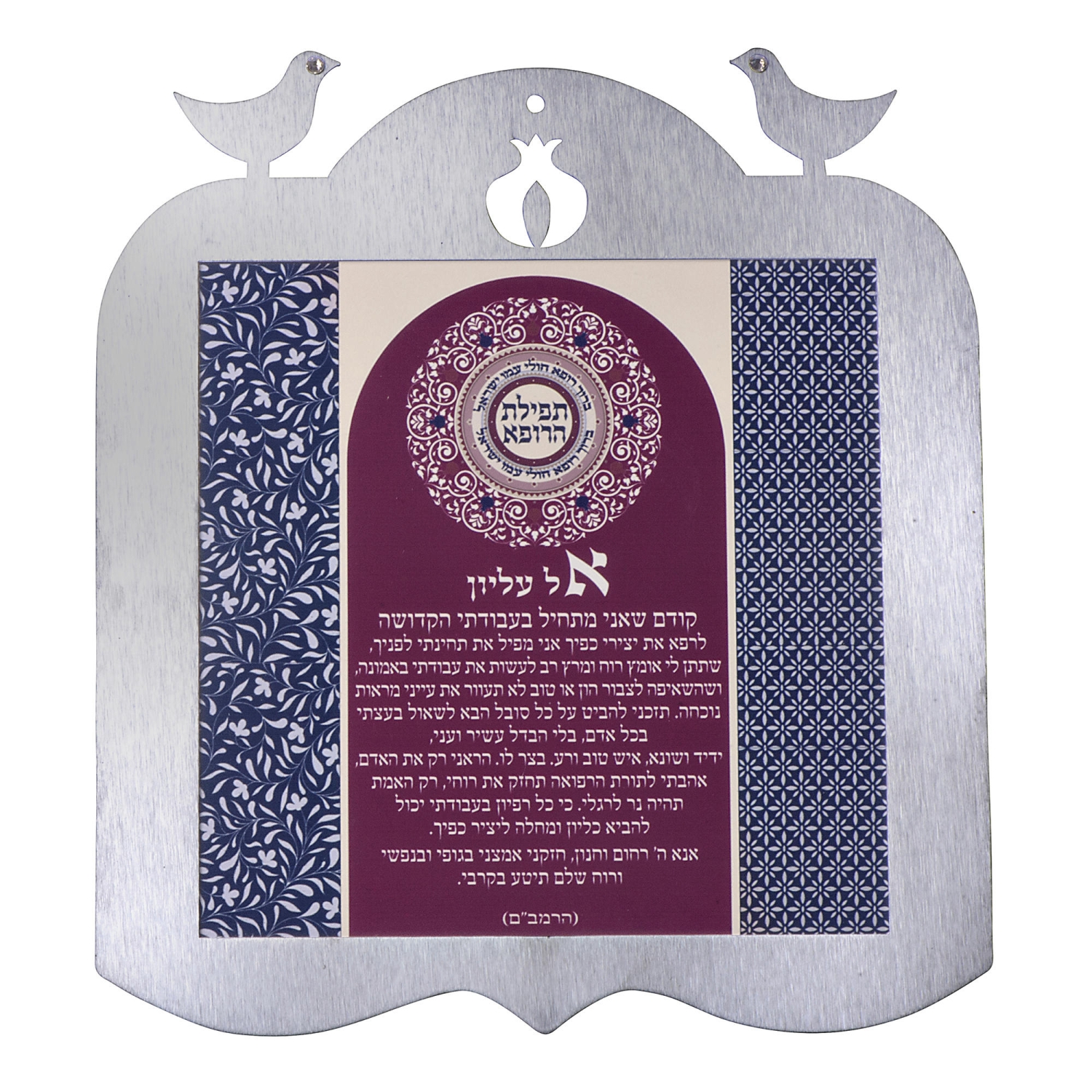 Dorit Judaica Stainless Steel Wall Hanging - Doctor's Blessing - 1