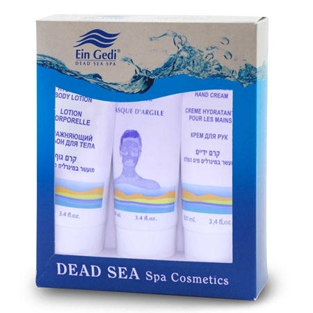 Ein Gedi Dead Sea Mineral Trio Kit: Mud Mask, Hand Cream & Body Lotion - 1