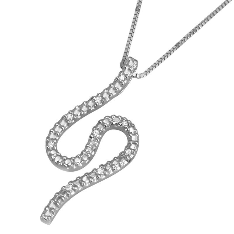 14K Gold & Diamond Twist Pendant (Available in White or Yellow Gold) - 1