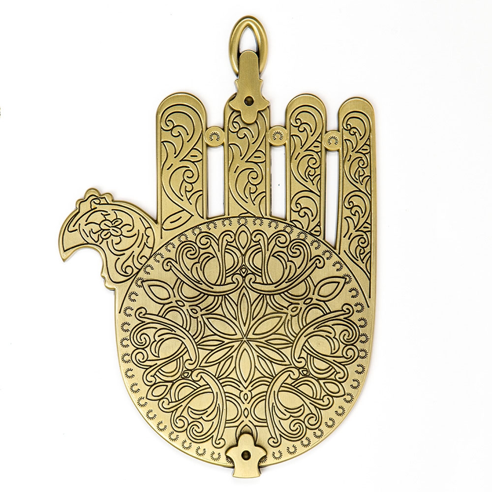 Hamsa based on Synagogue Lamp Decoration. Morocco. Early 20th Century - 1