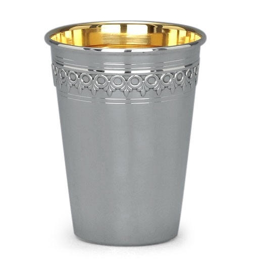 Hazorfim 925 Sterling Silver Kiddush Cup - Filigree (Large) - 1