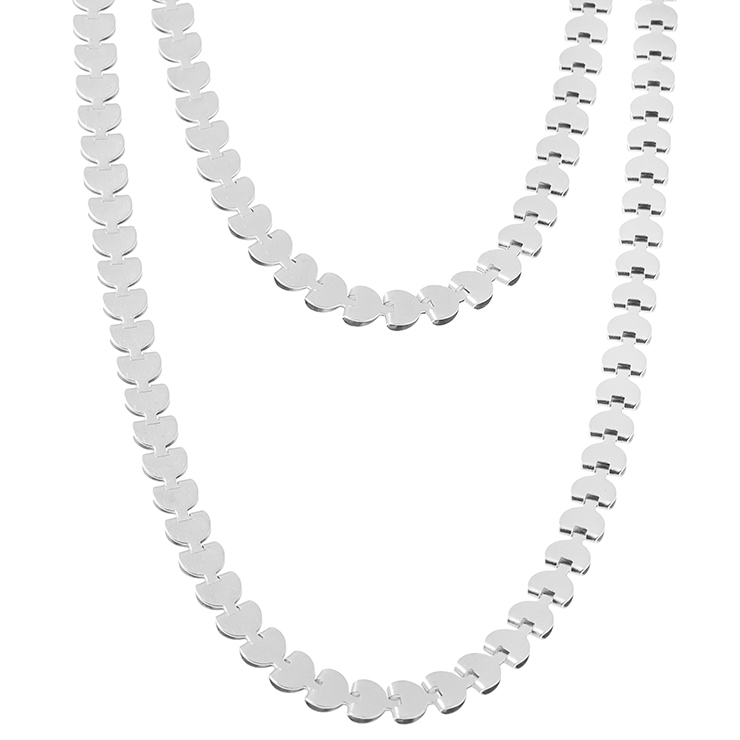 Hagar Satat Silver Plated Basic Heart Necklace  - 2