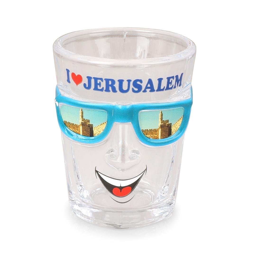 "I Love Jerusalem" Funky Shot Glass - 1