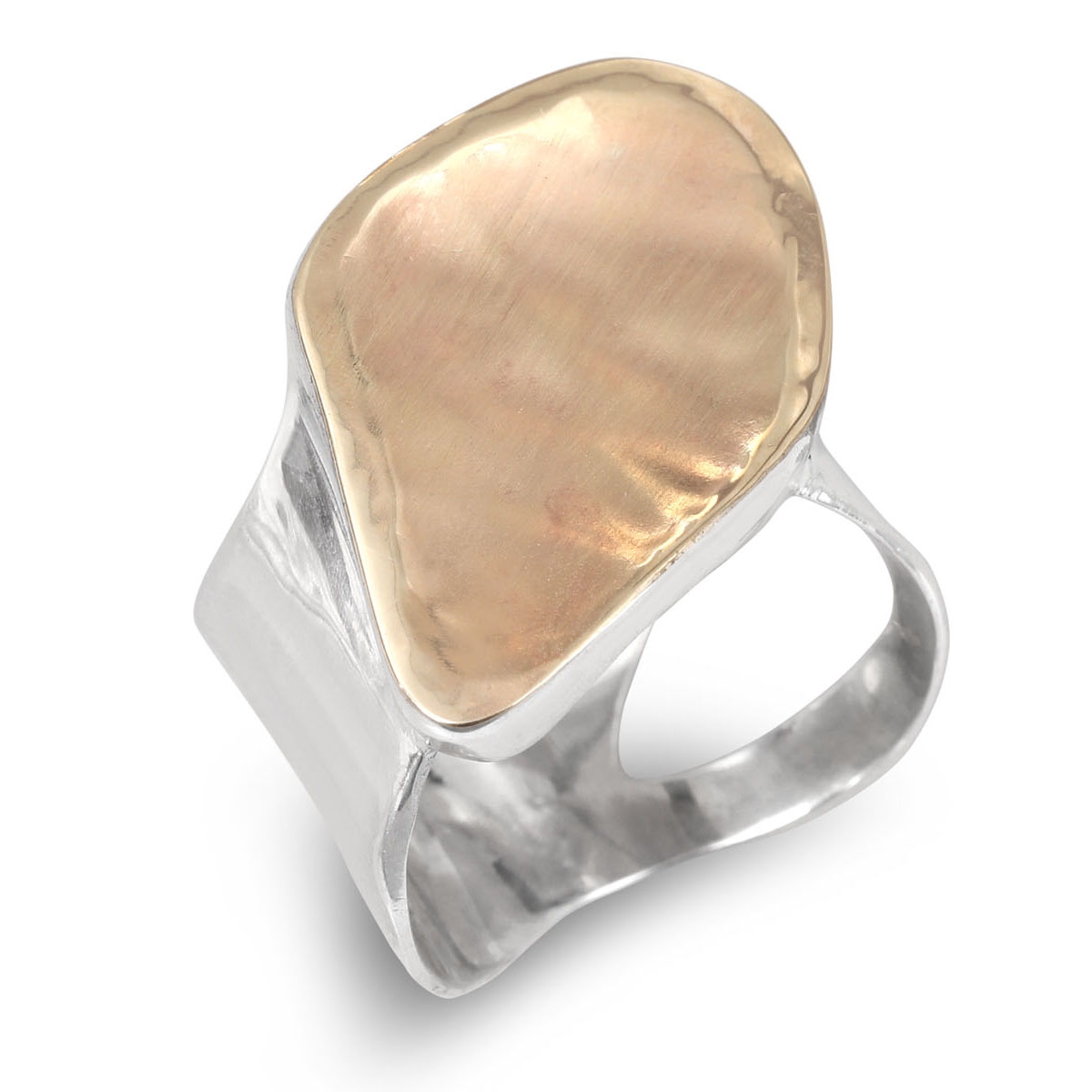 Moriah Jewelry Matte Chunky Gold and Sterling Silver Ring  - 1