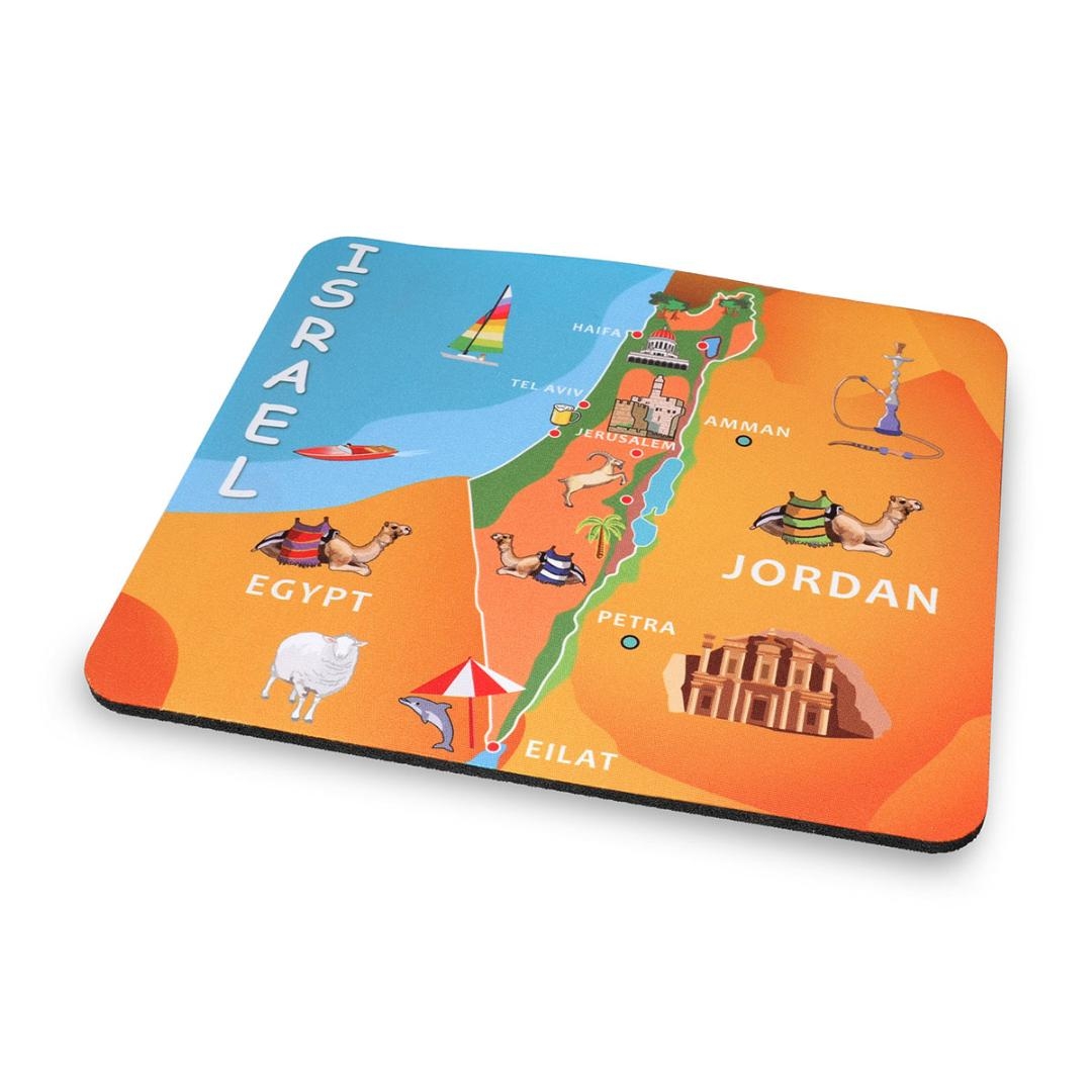 Illustrated Map of Israel Mouse Pad - 1