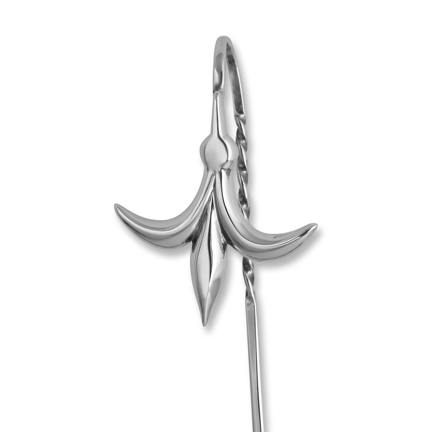  Lily Flower Sterling Silver Bookmark - 1