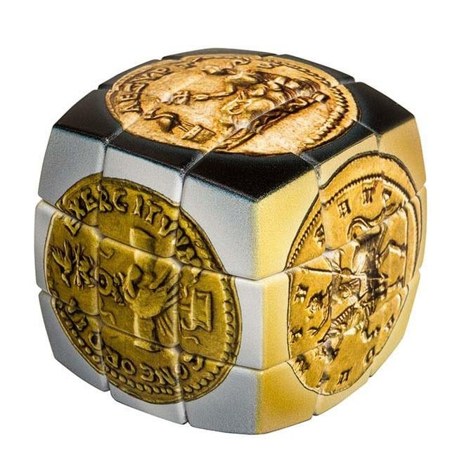 Israel Museum Roman Gold Coins Rubik's Cube (Black and Gold) - 1