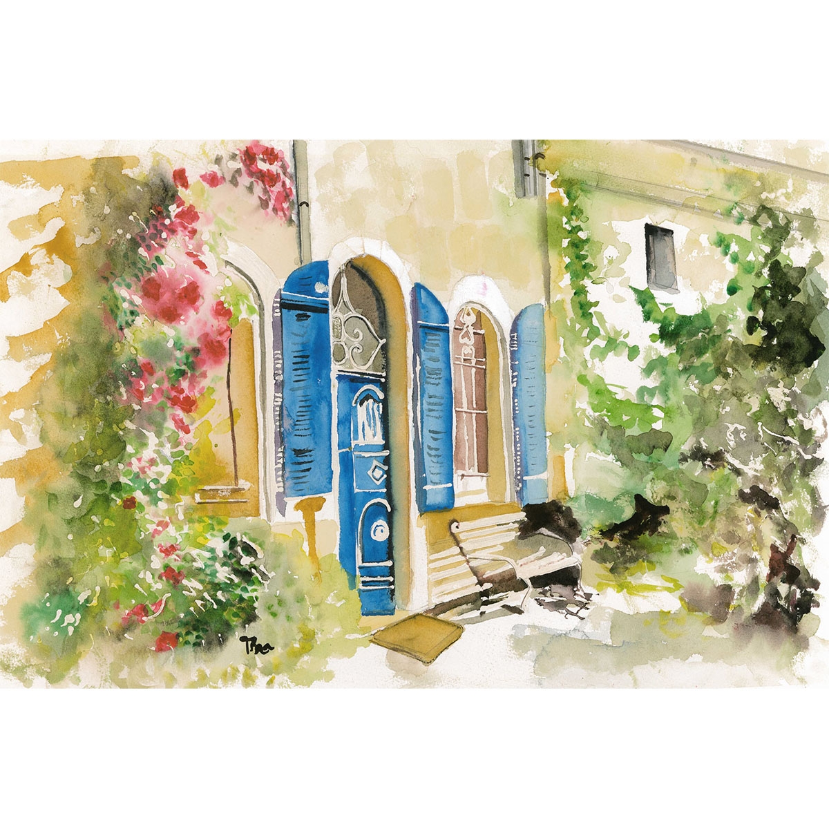 Tina Art Watercolor Print – Doors of Jerusalem - 1