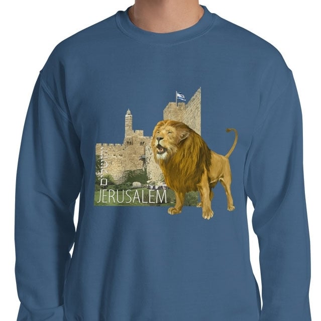 Jerusalem Sweatshirt - Lion (Choice of Colors) - 1
