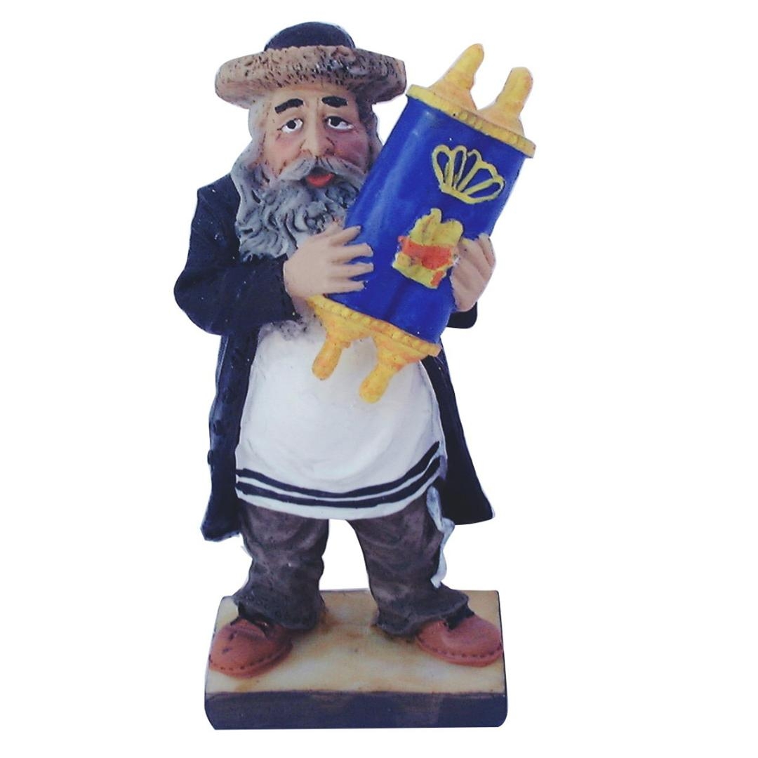 Jewish Man Carrying Torah Scroll Figurine - 1