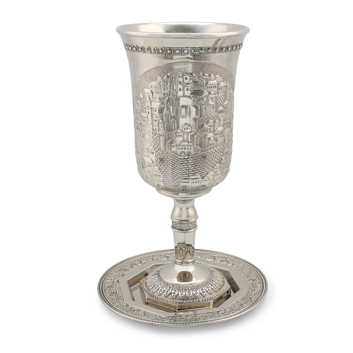 Jumbo Deluxe Eliyahu's Cup With Saucer - Jerusalem - 1