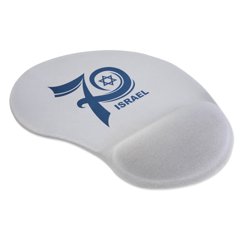 70 Years of Israel White Mouse Pad - 1