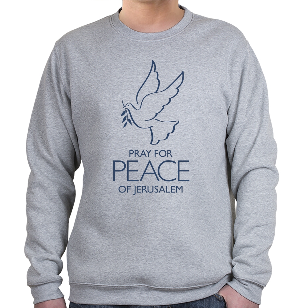 Peace of Jerusalem Sweatshirt Shalom Dove - Variety of Colors - 1