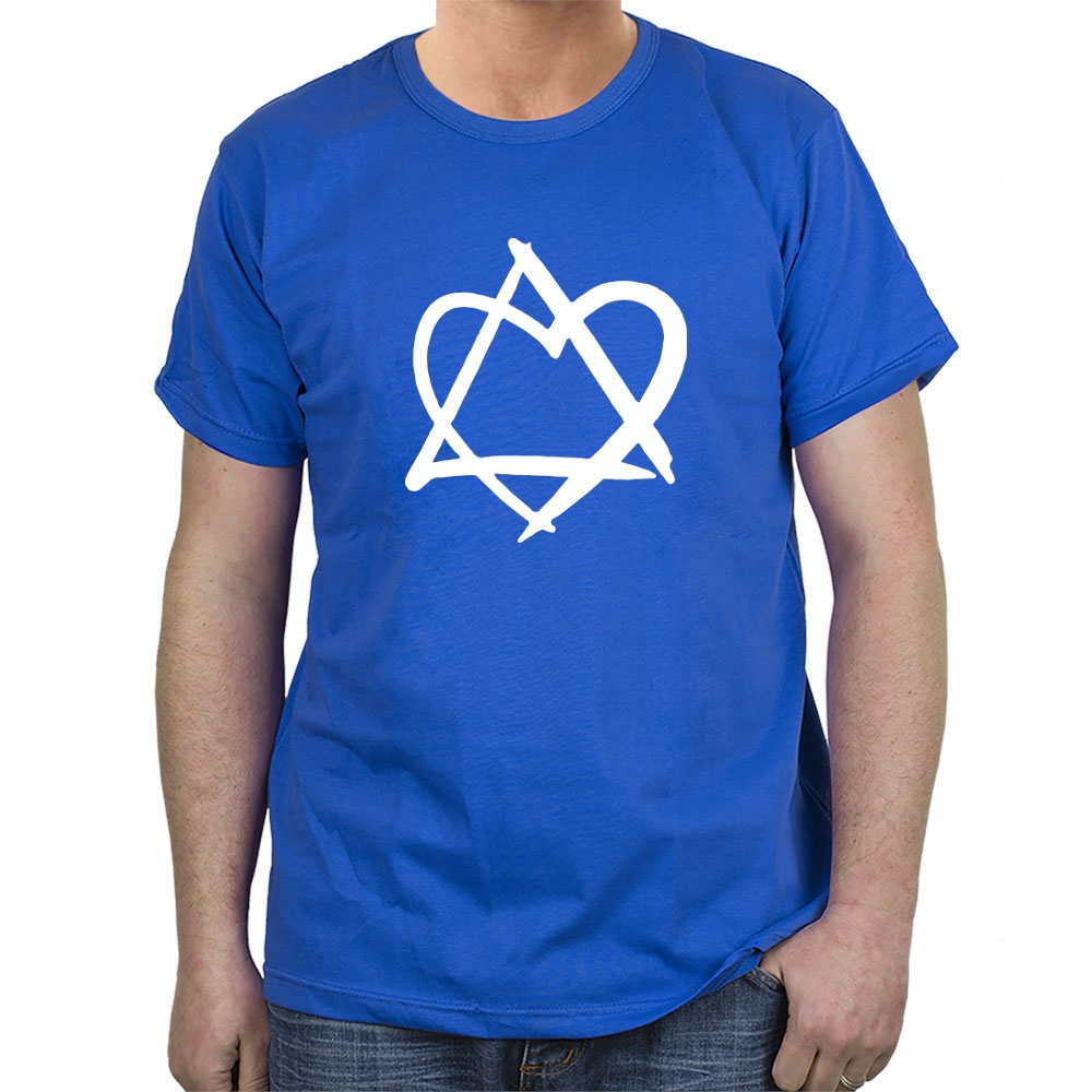 Star of David T-Shirt with Heart. Variety of Colors - 10