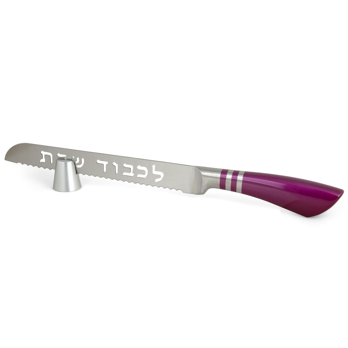 Stainless Steel Lichvod Shabbat Challah Knife (2 Color Options) - 1