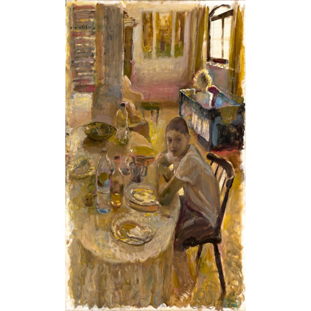 Leonid Balaklav Son Sitting at the Dining Table – Limited Edition Digigraphie® Print on Canvas - 1