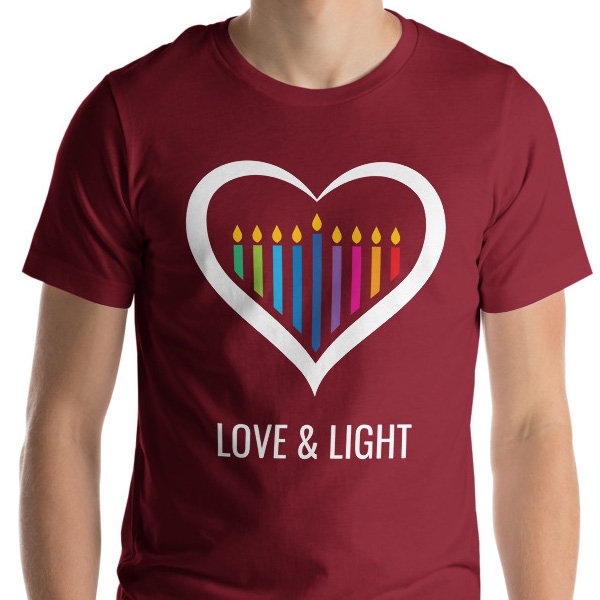 Love & Light Unisex Hanukkah T-Shirt - 1