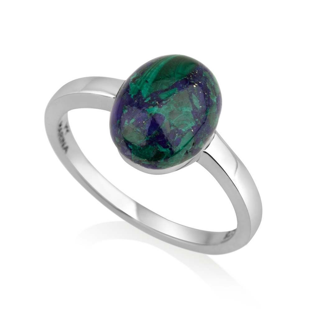 Marina Jewelry 925 Sterling Silver Ring With Eilat Stone - 1
