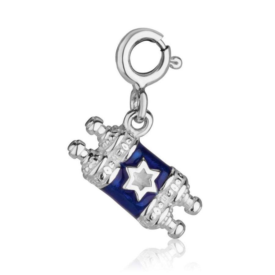 Marina Jewelry Sterling Silver Torah Scroll Clip-on Charm - 1