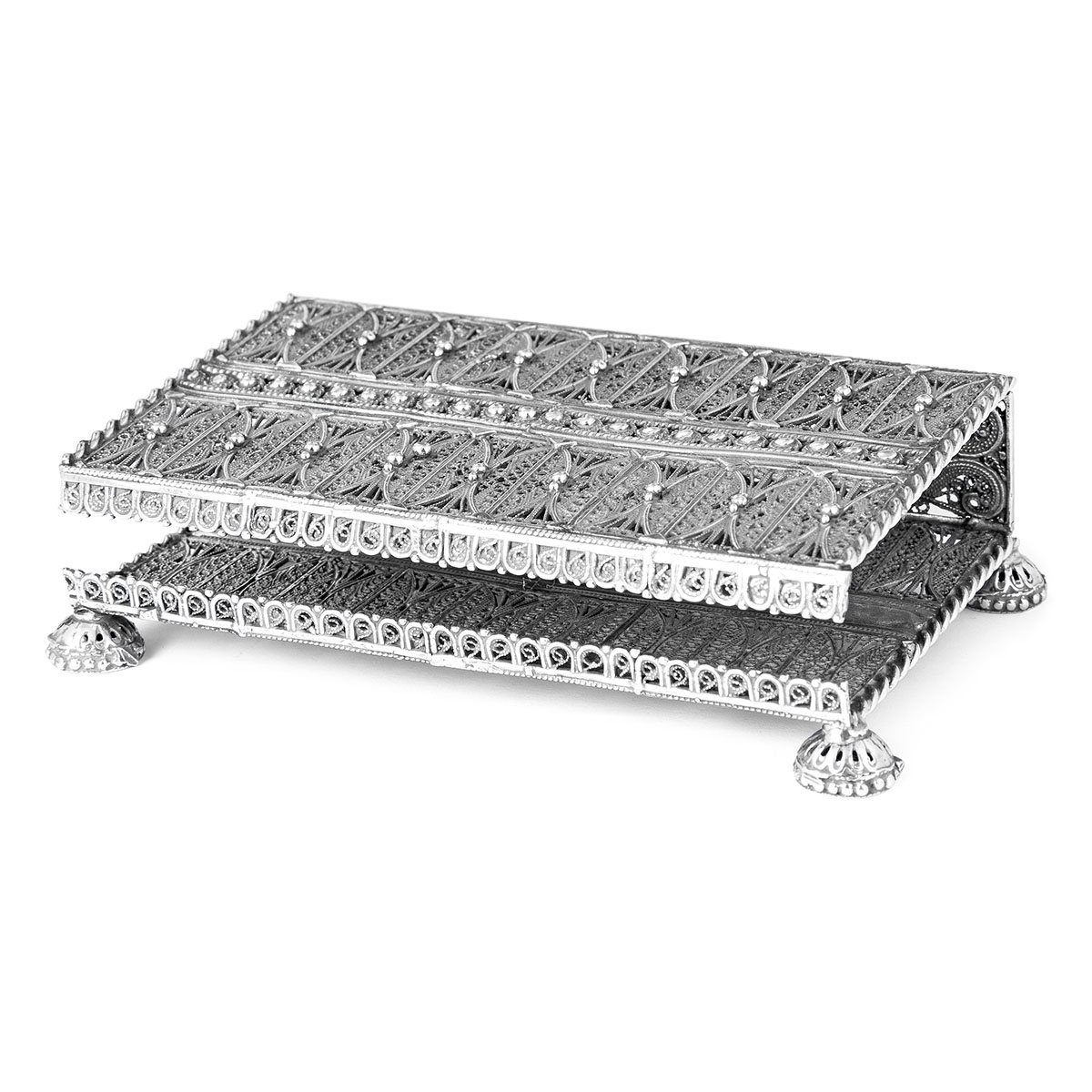 Traditional Yemenite Art Handcrafted Sterling Silver Matchbox Holder With Filigree Design - 1