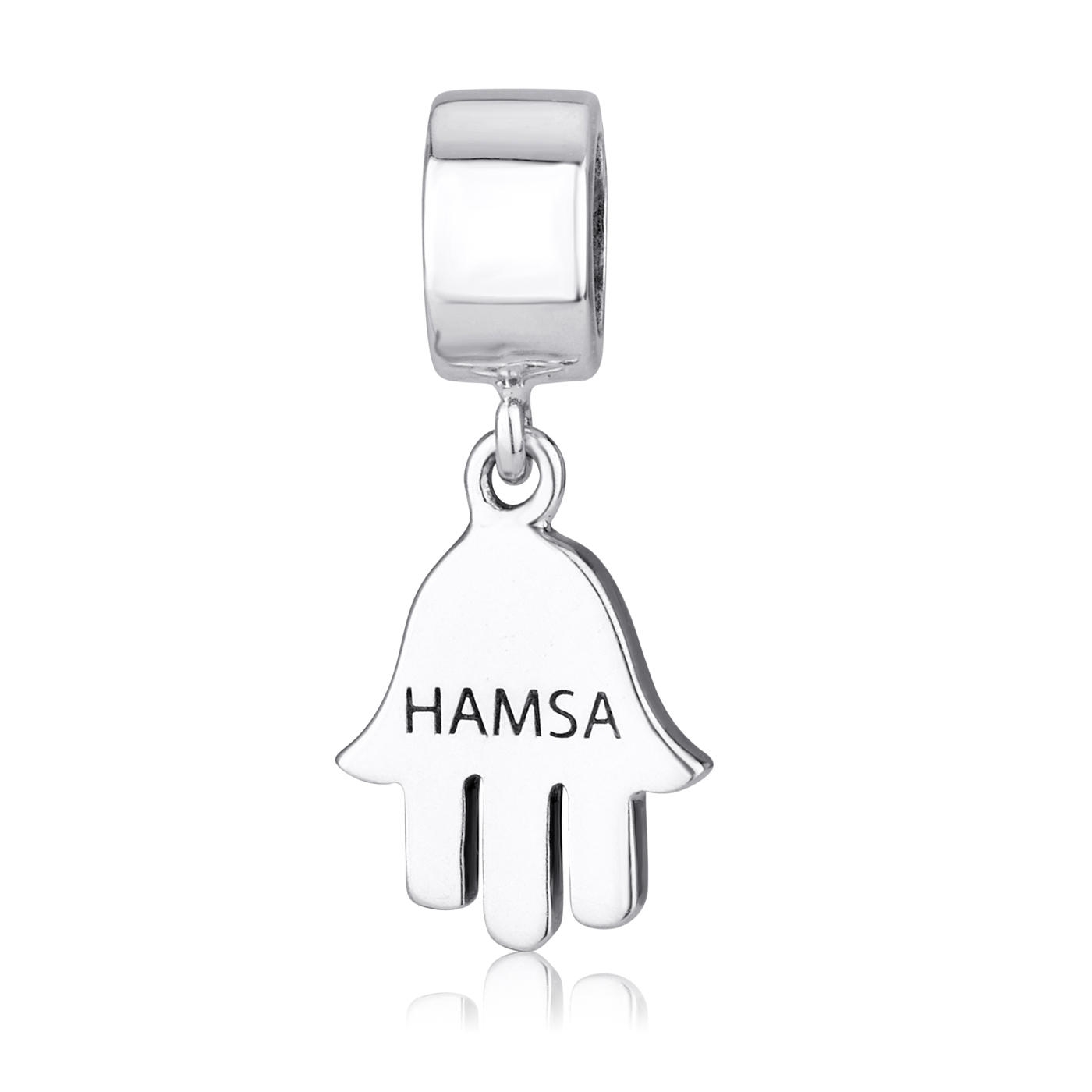 Marina Jewelry Engraved Hamsa Pendant Charm - 1