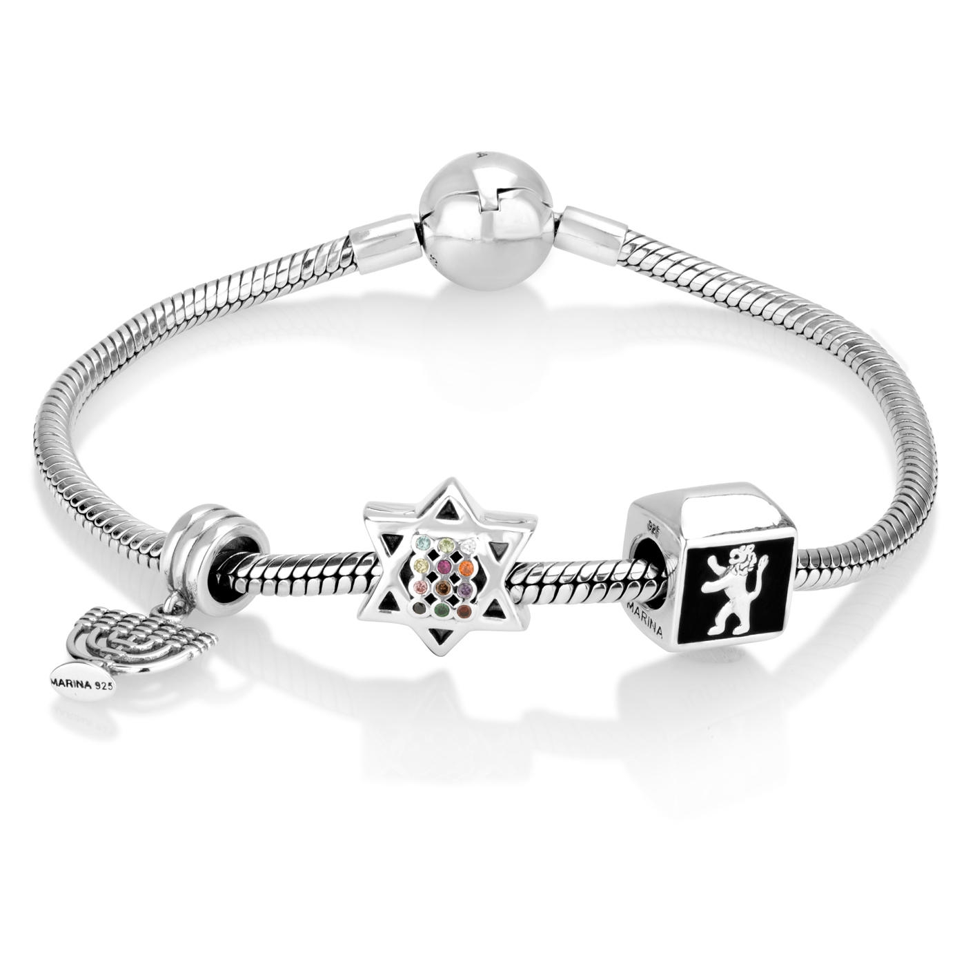 Marina Jewelry Three Jewish Charms Bracelet  - 1