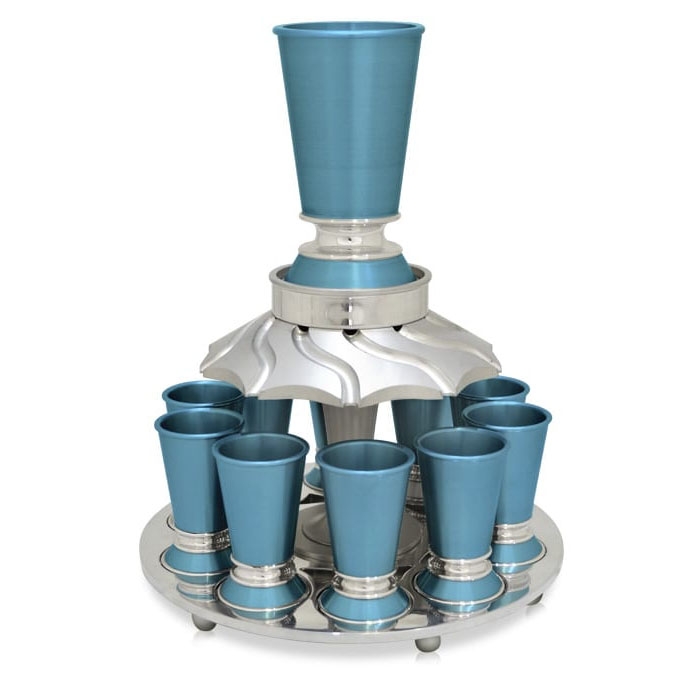 Nadav Art Anodized Aluminum Wine Fountain - 10 Cups Modern (Choice of Colors) - 1