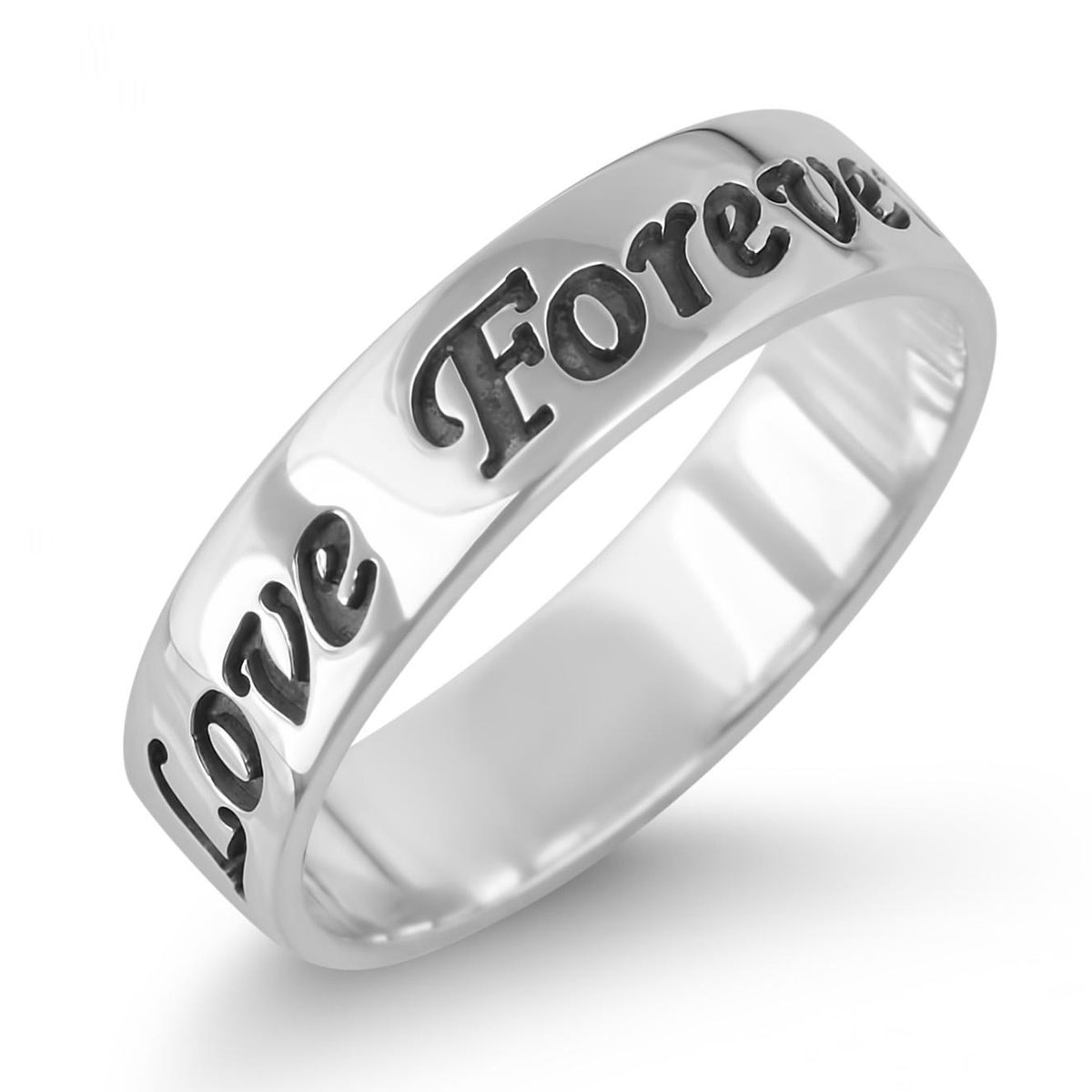 Sterling Silver English Customizable Name Ring - 2
