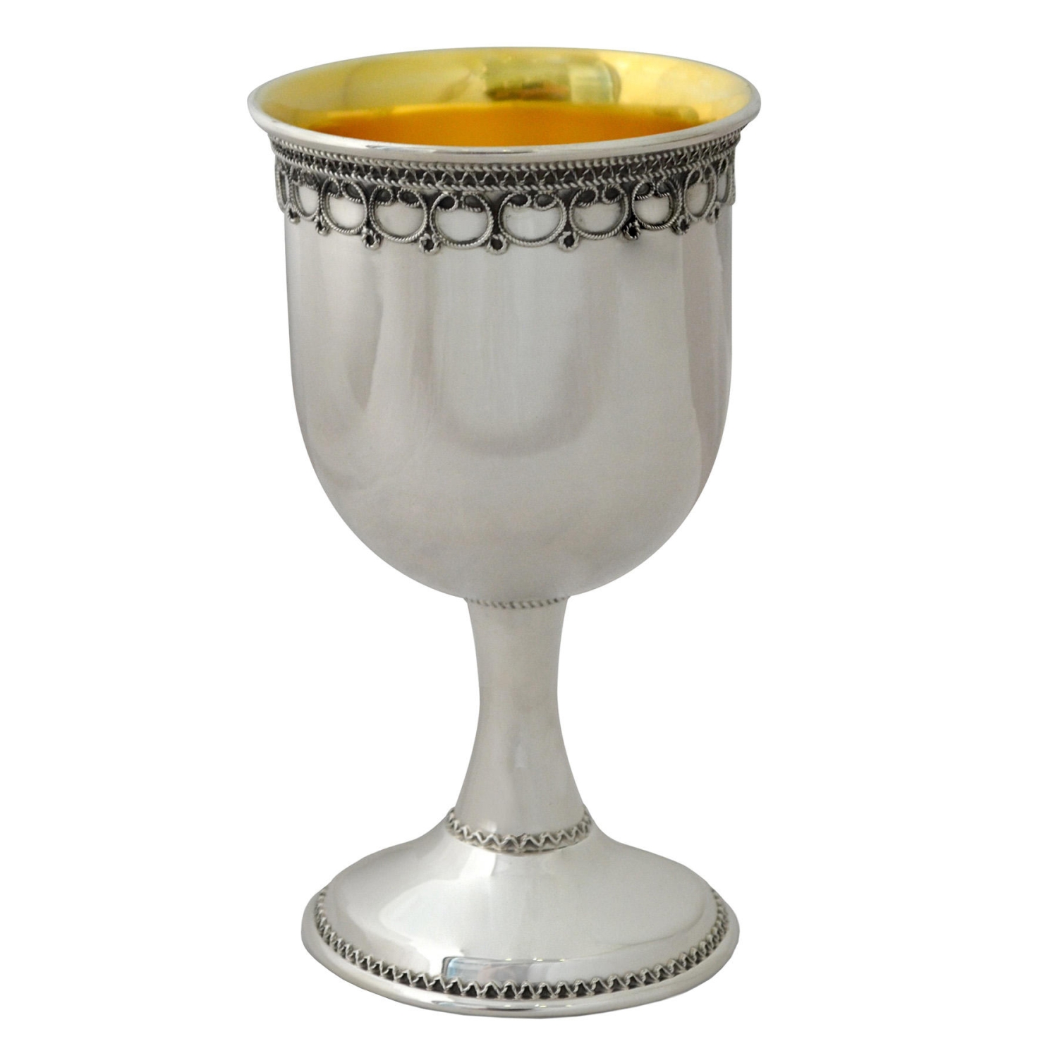 Nadav Art Sterling Silver Kiddush Cup - Filigree Lior - 1