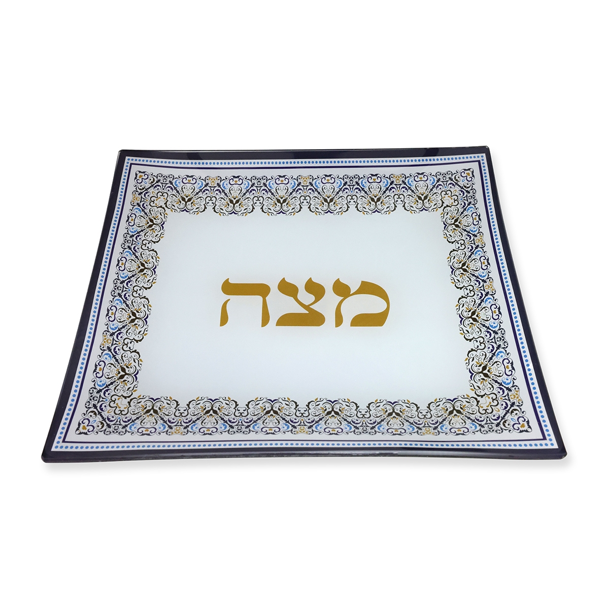 Ornate Designer Matzah Plate - 1