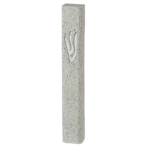 Outdoor Cement Mezuzah with Shin - 15cm (6") - 1