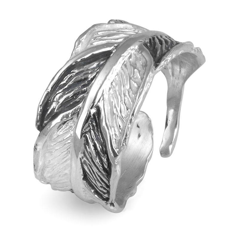 Sterling Silver Feather Ring - 1