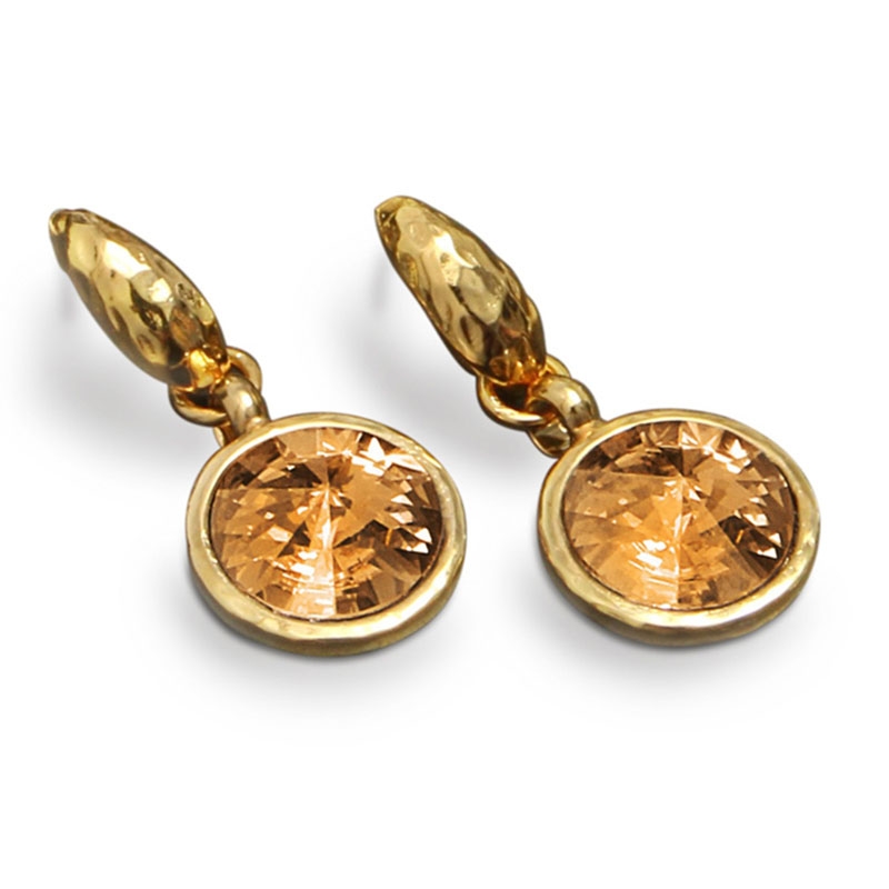 SEA Smadar Eliasaf Gold-Plated Swarovski Crystal Drop Earrings - 1
