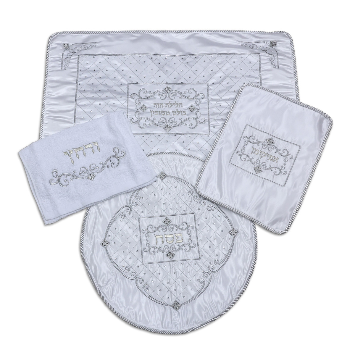 Stunning Passover Cover Set with Netilat Yadayim Towel - 1