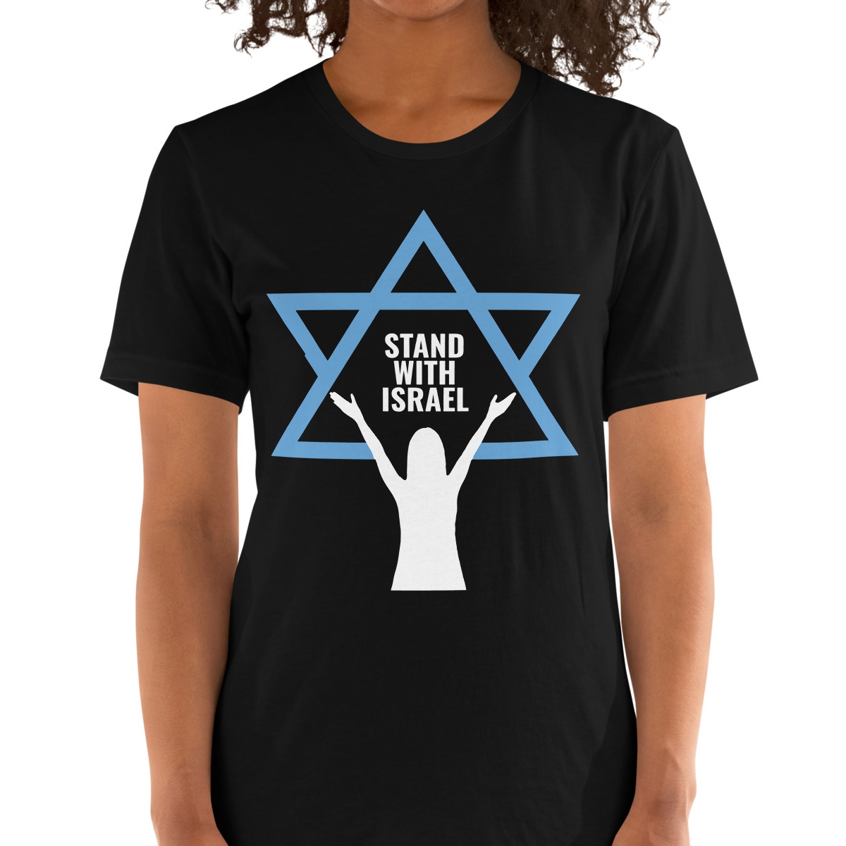 Stand with Israel Star of David T-Shirt - Unisex - 1