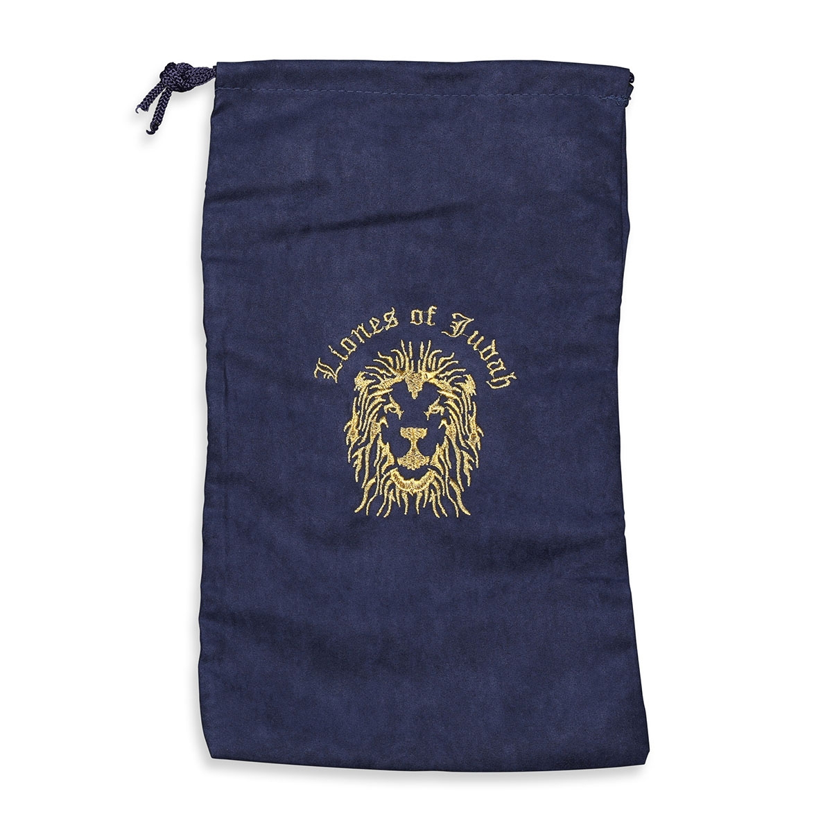 Velvet Shofar Bag Embroidered With Lion of Judah Design - 1