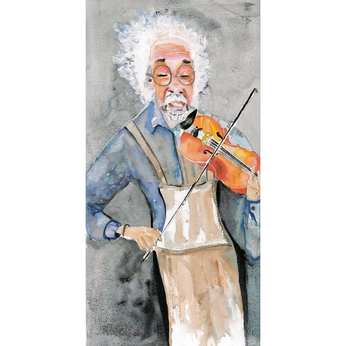Tina Art Watercolor Print – Violinist - 1
