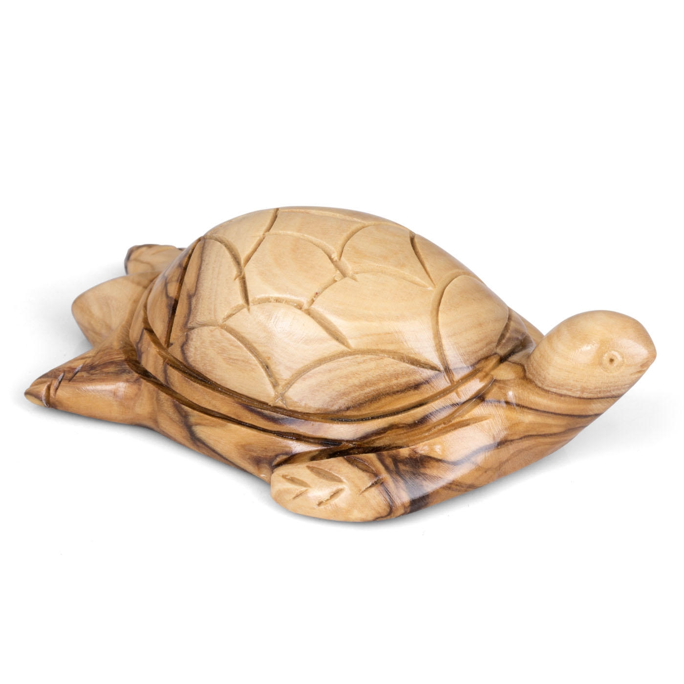 Olive Wood Turtle Figurine - 1
