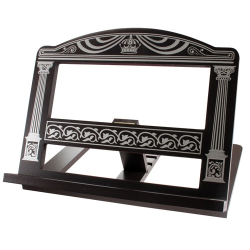 Wooden Book Stand with Temple Motif - 1