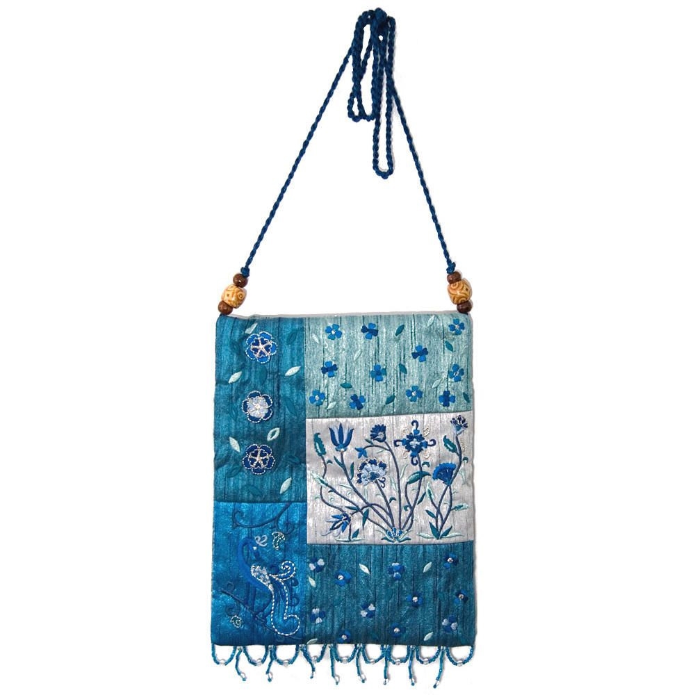  Yair Emanuel Applique Embroidered Bag - Flowers - Blue - 1