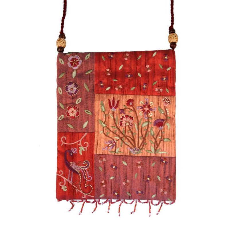  Yair Emanuel Applique Embroidered Bag - Flowers - Red - 1