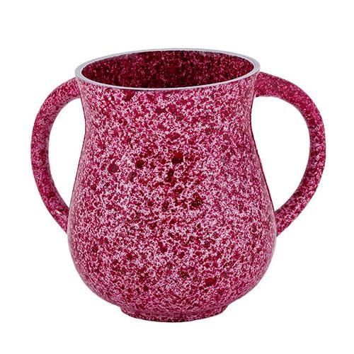 Yair Emanuel Marble Coated Netilat Yadayim Cup – Red - 1