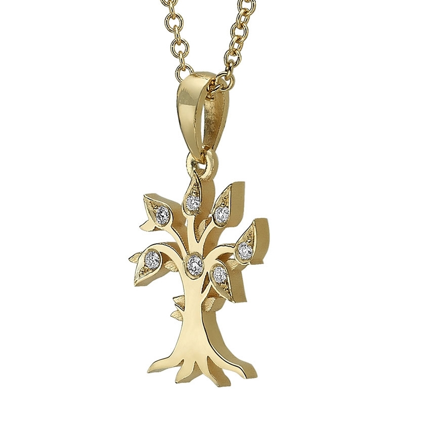 Yaniv Fine Jewelry 18K Gold Diamond-Accented Tree of Life Pendant Necklace (Variety of Colors) - 1