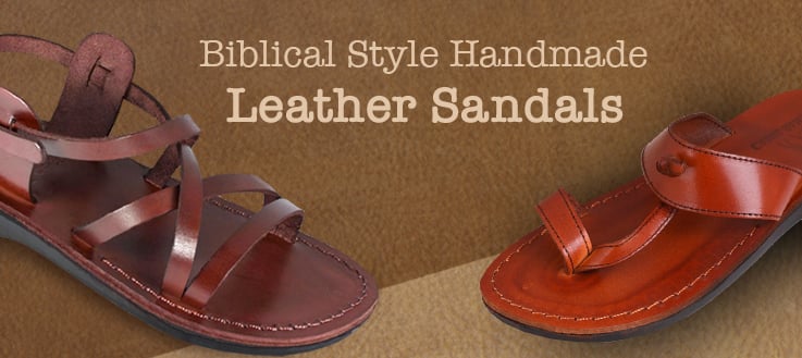 Buy Criss-Cross Biblical Handmade Leather Flip-Flop Sandal - Carmel